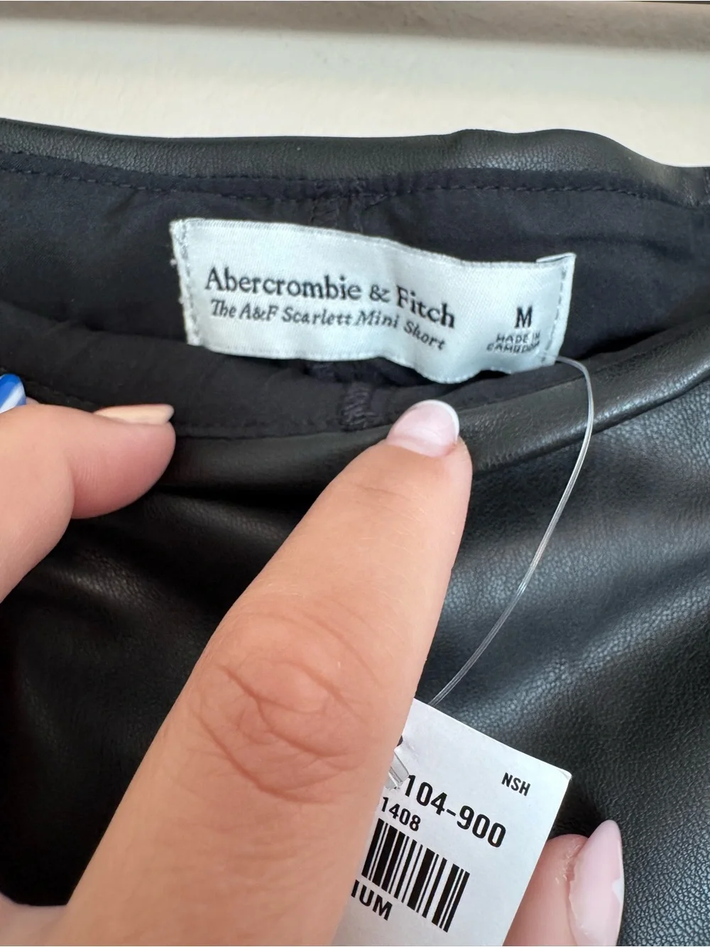 Abercrombie & Fitch Black Scarlett Vegan Leather Mini Skort